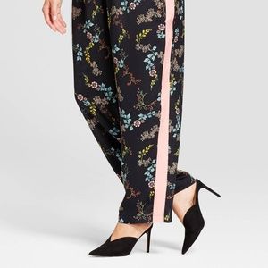 Who What Wear Floral Satin Pant